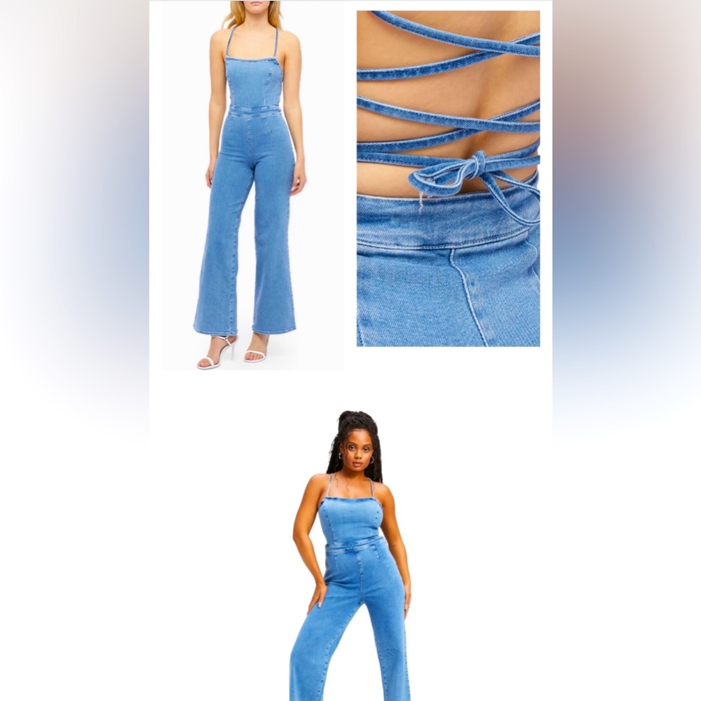 Good American Denim Jumpsuit NWT
